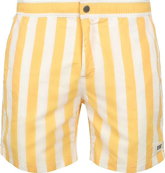 Scotch & Soda Badeshorts Streifen Gelb - Größe XL günstig online kaufen