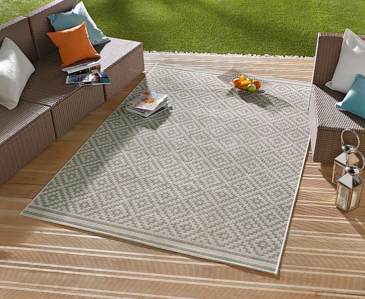 NORTHRUGS Teppich »Raute«, rechteckig, 8 mm Höhe, In-& Outdoor, Wetterfest, günstig online kaufen