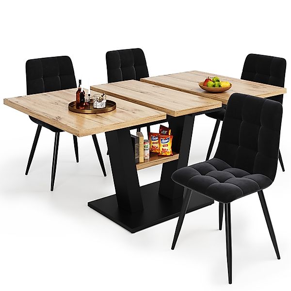 MODFU Esstisch Esstisch Teleskoptisch,Moderne Esstisch,Ausziehbar,Esszimmer günstig online kaufen
