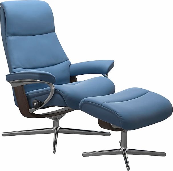 Stressless "View" Set, Relaxsessel mit Hocker, mit Hocker, mit Cross Base, günstig online kaufen