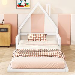 OKWISH Kinderbett Einzelbett Flachbett Hausbett (Hausform, günstig online kaufen