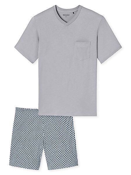 Schiesser Pyjama V-Ausschnitt - Comfort Essentials günstig online kaufen