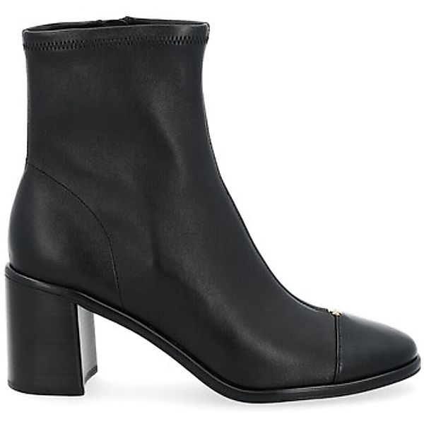 Tory Burch  Ankle Boots Stiefelette Cap Toe Heel aus schwarzem Leder günstig online kaufen