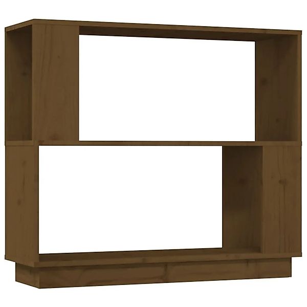 vidaXL Bücherregal/Raumteiler Honigbraun 80x25x70 cm Massivholz 814052 günstig online kaufen