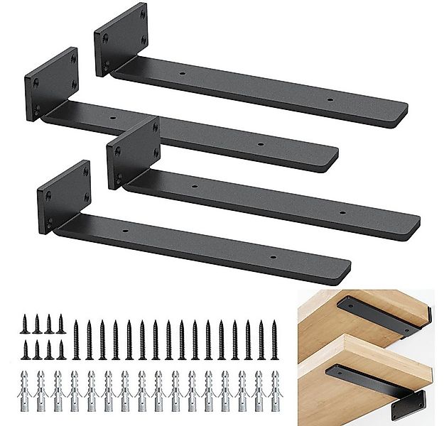 NUODWELL Wandregalhalter 4 Stück Regalhalterung, Schwebend Regal Wandhalter günstig online kaufen