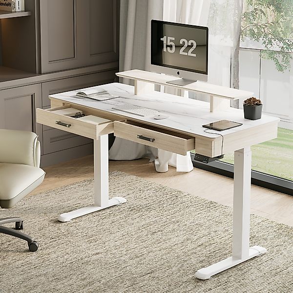 EE EUREKA ERGONOMIC Schreibtisch Höhenverstellbarer Computertisch günstig online kaufen