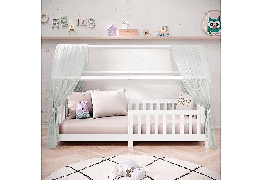 IDIMEX Kinderbett NINA, Hausbett Montessori Bett Kiefer 90 x 200 Tipibett m günstig online kaufen