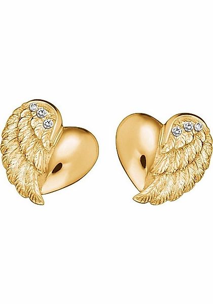 Engelsrufer Paar Ohrstecker Little magic HERZFLÜGEL, mit Zirkonia (synth) günstig online kaufen