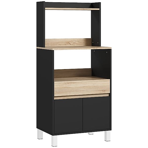 HOMCOM Mikrowellenmöbel, Küchenbuffet mit Schrank Schublade Oberregal, Küch günstig online kaufen