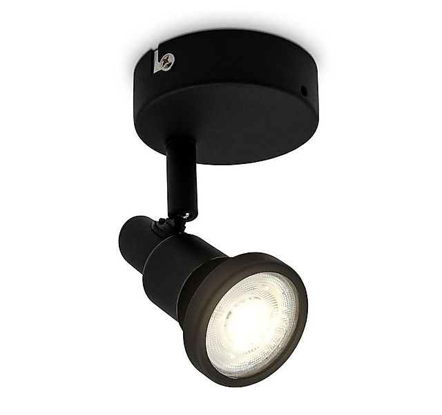 B.K.Licht LED Deckenspot Deckenleuchte Schwarz Schwenkbar IP44 Bad-Deckenla günstig online kaufen