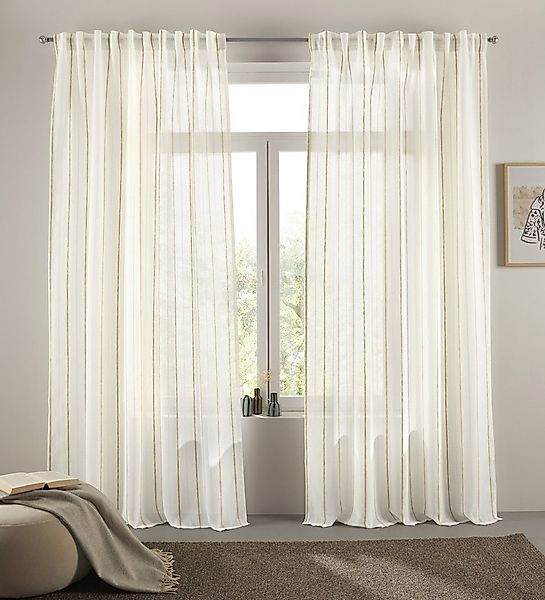 s.Oliver Gardine AMEERA (1 St), Multifunktionsband, halbtransparent, mit Le günstig online kaufen