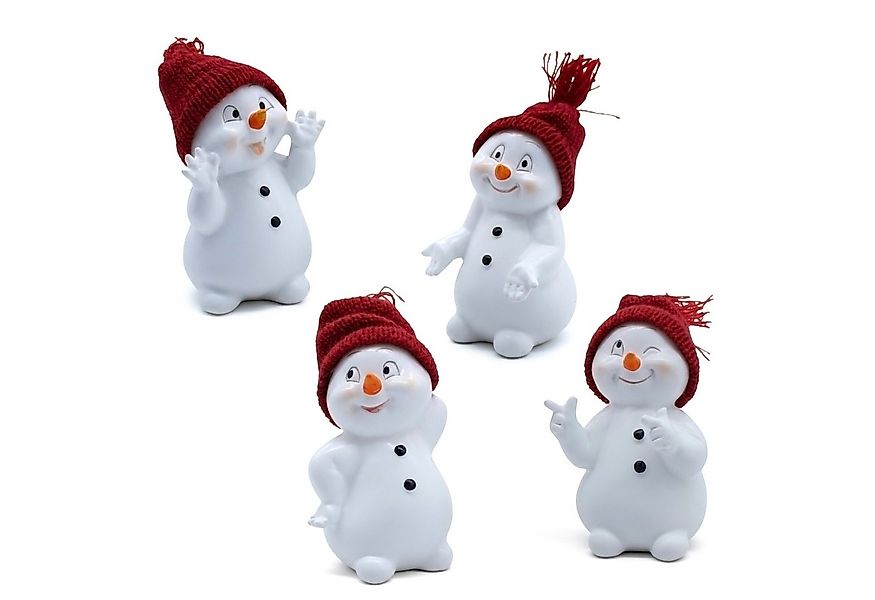 Spetebo Schneemann Dekofigur Schneemann (Set, 4 St., 4tlg), 4er Set Kunstst günstig online kaufen