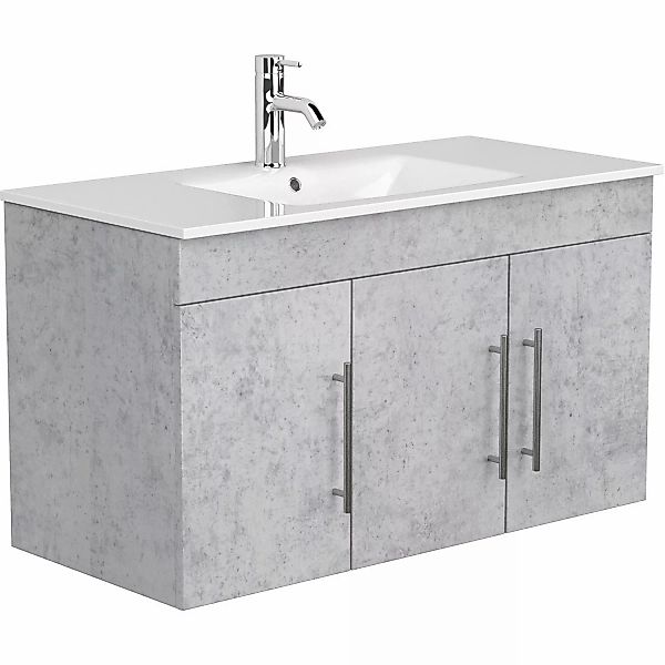 Posseik Waschplatz Teramo 100 cm Beton 2-teilig günstig online kaufen