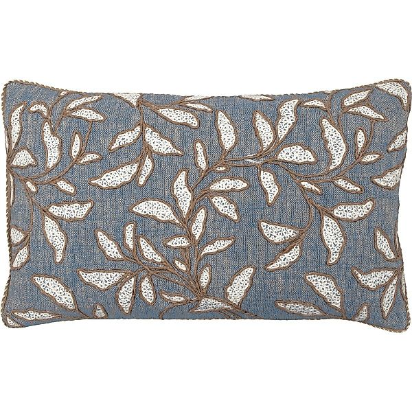 Greengate Kissenhülle Leaf blue allover Kissenhülle günstig online kaufen