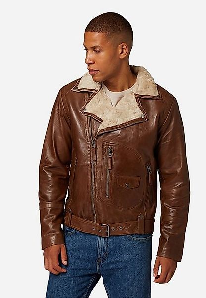 RICANO Lederjacke Harlem Lederjacke aus Lamm-Leder mit Kunstfellfütterung günstig online kaufen