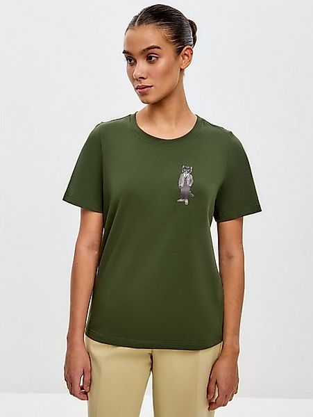 CAT by maniita lacitta Kurzarmshirt Gedrucktes T-Shirt PROFESSOR CAT (1-tlg günstig online kaufen
