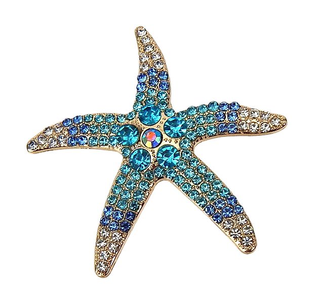 Ella Jonte Brosche, Seestern gold blau günstig online kaufen