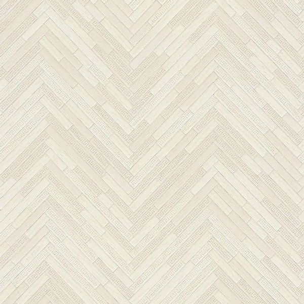 Bricoflor Creme Tapete mit Fischgrät Design ausgefallene Vliestapete mit Mä günstig online kaufen