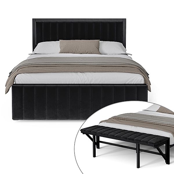 LVHOM Polsterbett Metallbett 140x200cm/160x200cm Bettgestell mit günstig online kaufen