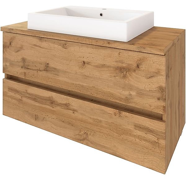 Held Möbel Waschtisch Ferrara 100 cm Wotaneiche günstig online kaufen