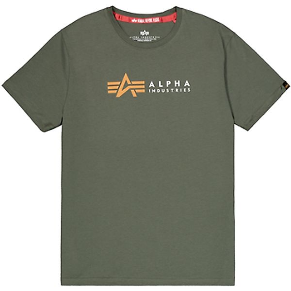 Alpha Industries  T-Shirts & Poloshirts Alpha Label T-Shirt - dark olive günstig online kaufen