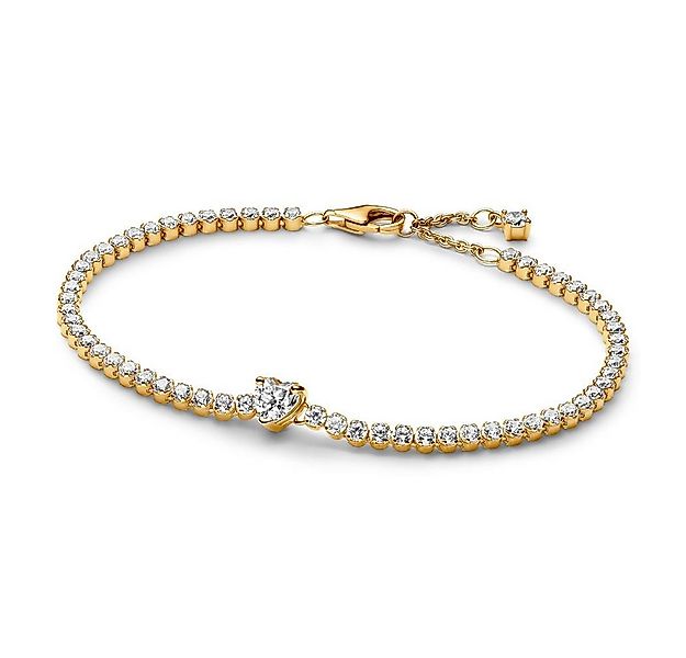 Pandora Tennisarmband PANDORA Timeless Herz Tennisarmband, IP Gold, Zirkoni günstig online kaufen