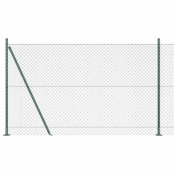 vidaXL Zaunpfosten Grün 10 x 1,6 m 40 x 40 mm Maschen Stahl und PVC 3351233 günstig online kaufen