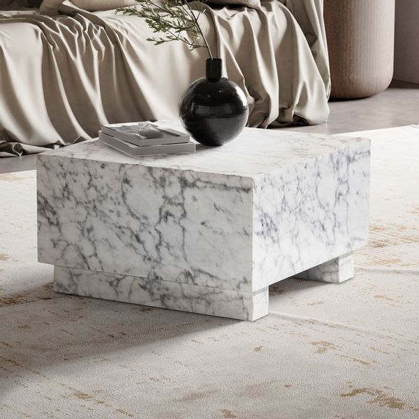 FINEBUY Couchtisch Couchtisch Sofatisch MONOBLOC Marmor günstig online kaufen