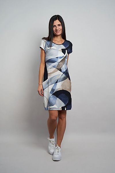 Seidel Moden Druckkleid Ohne Taschen mit grafischem Muster - MADE IN GERMAN günstig online kaufen