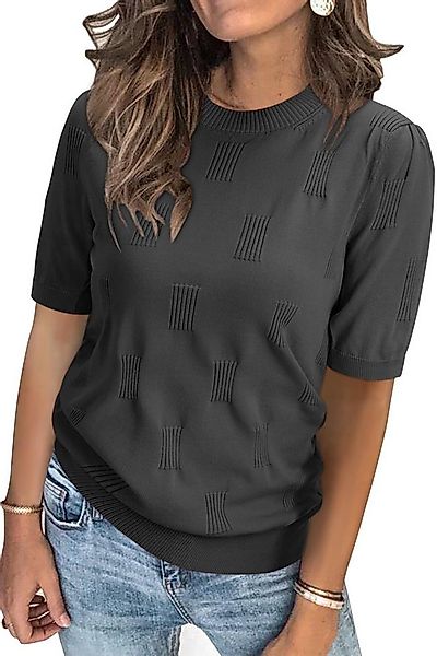 Arach&Cloz Kurzarmpullover Damen Pullover Strickpullover Sweatshirt Stricke günstig online kaufen