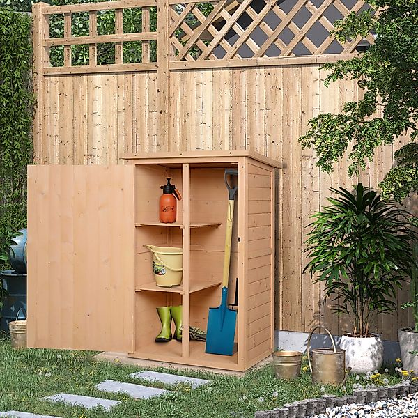 Outsunny Gerätehaus Gartenhaus, Geräteschuppen mit Regalböden, günstig online kaufen