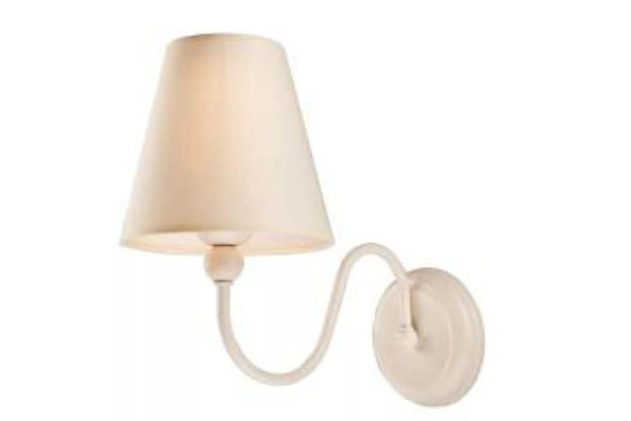Wandlampe Metall Weiß Stoff Lampe Rustikal günstig online kaufen