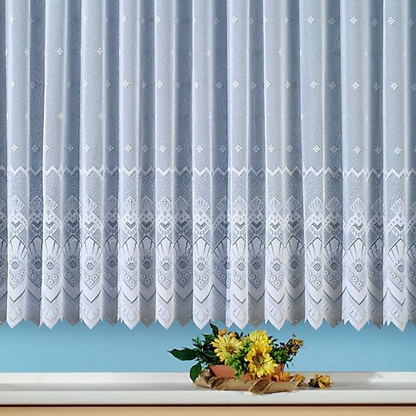 Weckbrodt Gardine »London«, (1 St.), Jacquard, Allover, Motiv, halbtranspar günstig online kaufen
