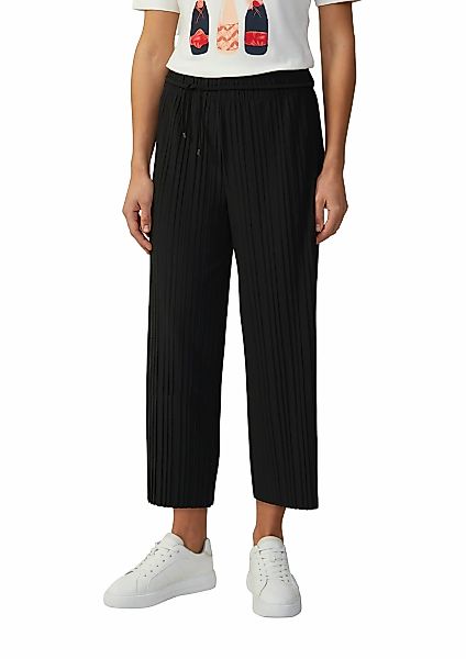s.Oliver BLACK LABEL Stoffhose – Damen Schlupfhose mit Elastikbund und Bind günstig online kaufen