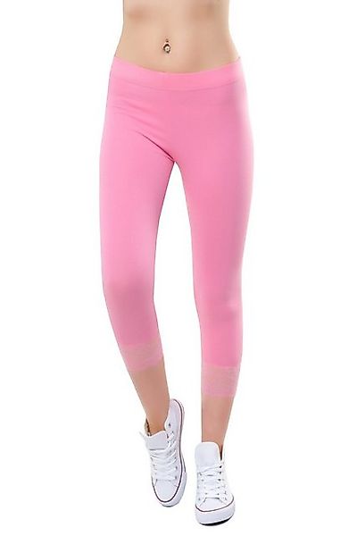 Bongual Caprileggings Leggins kurz mit Spitze günstig online kaufen