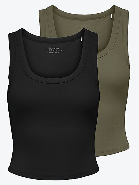 ONLY "ONLEASY S/L TANK TOP JRS 2 PACK" Packung, 2 Stk. Baumwollmischung, re günstig online kaufen