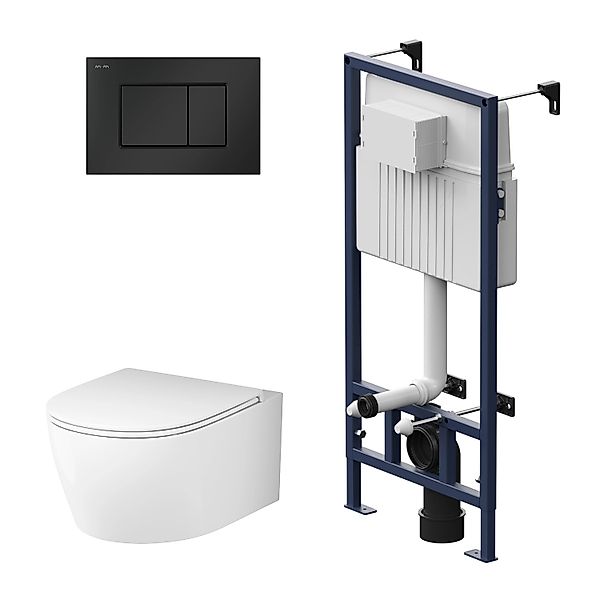 AM.PM WC Set Wand WC Vorwandelement Drückerplatte Toilette mit Spülkasten K günstig online kaufen