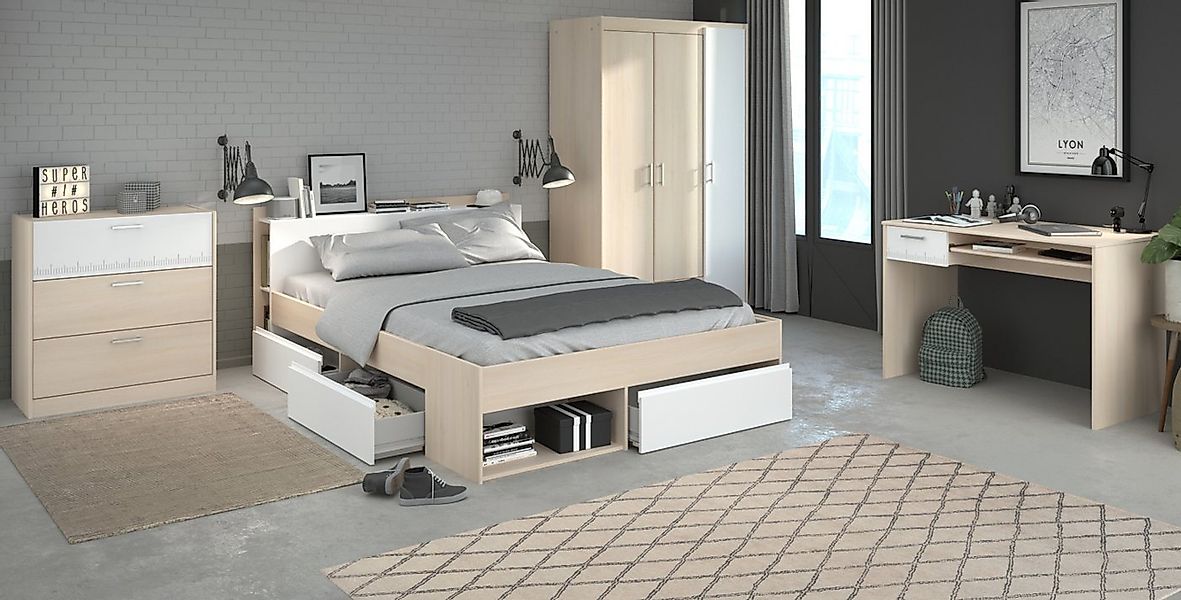 Parisot Jugendzimmer-Set Toms, (Kinderzimmer mit, Stauraumbett (140 x 200) günstig online kaufen