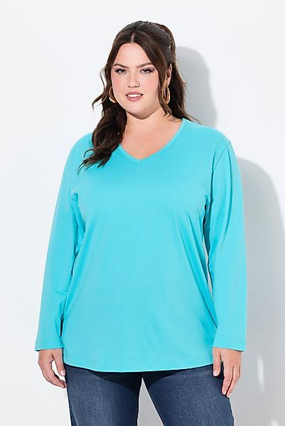 Ulla Popken T-Shirt Shirt V-Ausschnitt Relaxed günstig online kaufen