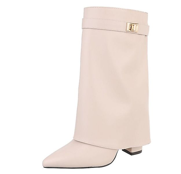 Ital-Design Elegante Stiefeletten mit umgeschlagenem Schaft für Damen High- günstig online kaufen