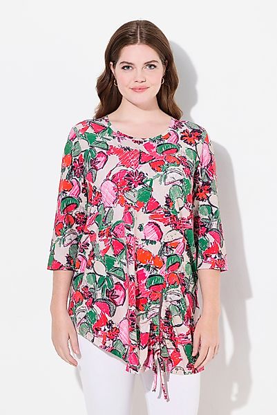 Ulla Popken Longshirt Longshirt Saumband Rundhals günstig online kaufen
