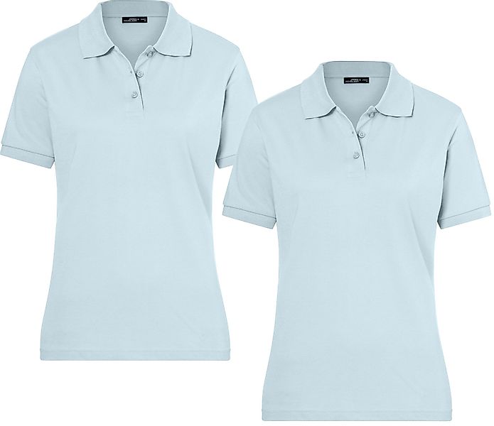 James & Nicholson Poloshirt Doppelpack Feines Damen Piqué-Poloshirt mit ges günstig online kaufen