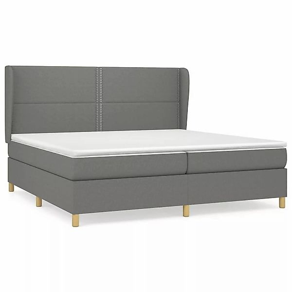 vidaXL Boxspringbett mit Matratze Dunkelgrau 200x200 cm Stoff1372741 günstig online kaufen