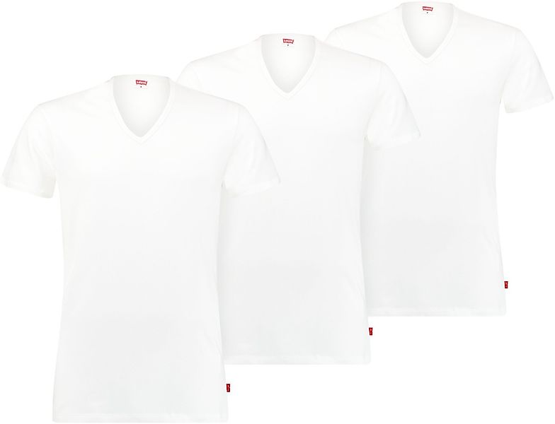 Levis T-Shirt Packung, 3er-Pack, V-Ausschnitt, Kurzarm, Cotton-Mix, elastis günstig online kaufen