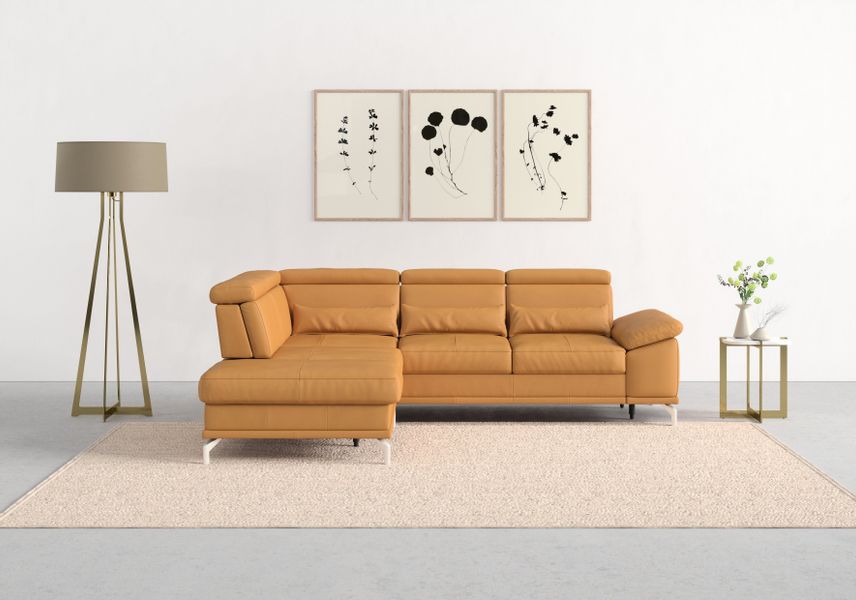 sit&more Ecksofa "Cabrio L-Form, B: 274 cm, mit Sitztiefen-, Arm- & Kopftei günstig online kaufen