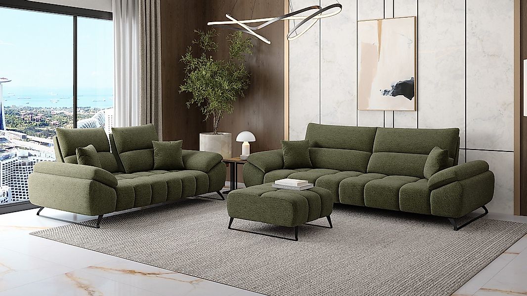 Möbeldreams Polstergarnitur Sofa-Set Ruby – Bouclé-Struktur, günstig online kaufen