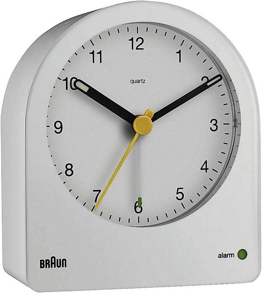 Braun Radiowecker Braun Uhren BC22W Analoger Quarz-Wecker Uhren/Wecker Weis günstig online kaufen