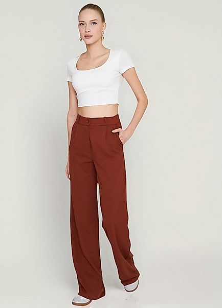 fashionshowcase Palazzohose Damen Stoffhose Marlenehose mit elastischem, ho günstig online kaufen