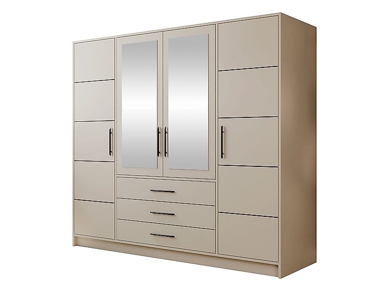 MIRJAN24 Kleiderschrank Bali 4D (mit Drehtüren, Spiegel und Schubladen) Sch günstig online kaufen