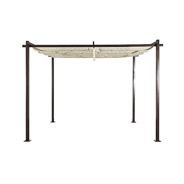 Jet-Line Gartenpavillon Kairo Light aus Alu mit Schiebedach 3 x 3 Meter in günstig online kaufen